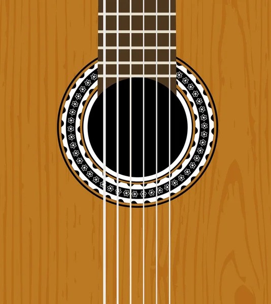 Guitarra sonido agujero fondo — Vector de stock