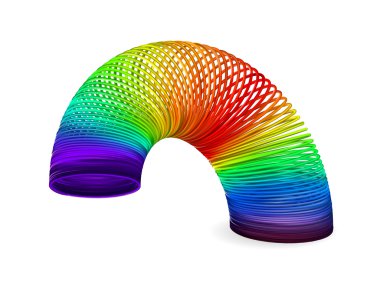 Rainbow spiral spring clipart