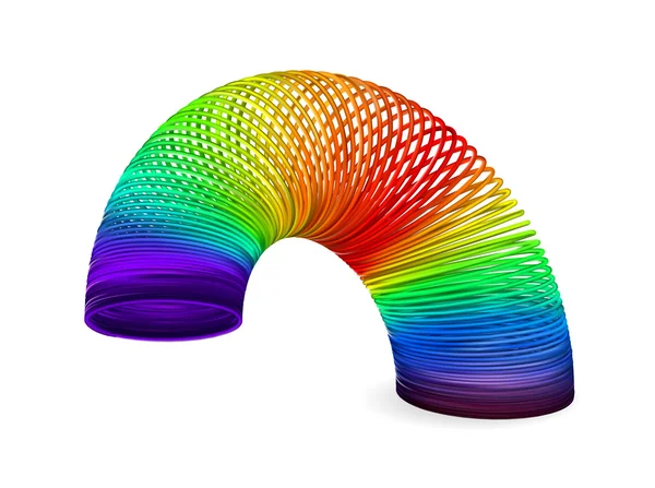 Resorte espiral arco iris — Vector de stock