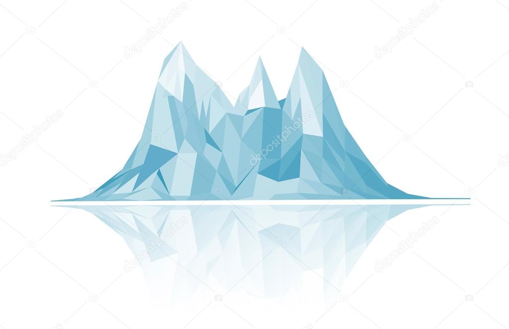 Mountains low-poly style illustration