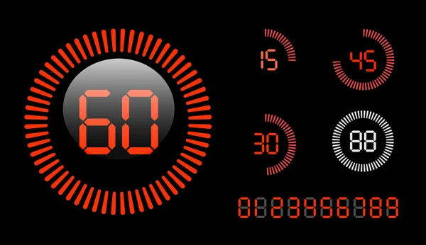 Digitale countdown-timer — Stockvector