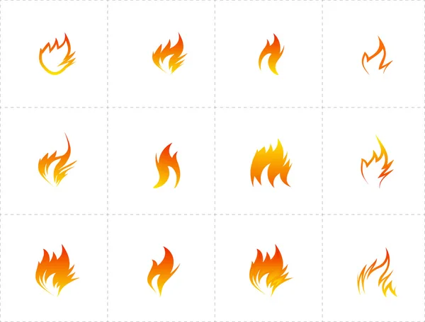 Icono de fuego sobre fondo blanco — Vector de stock