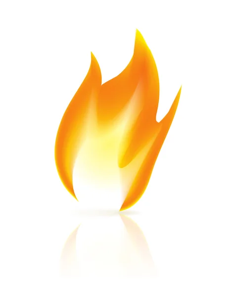 Beyaz arkaplanda ateş simgesi — Stok Vektör