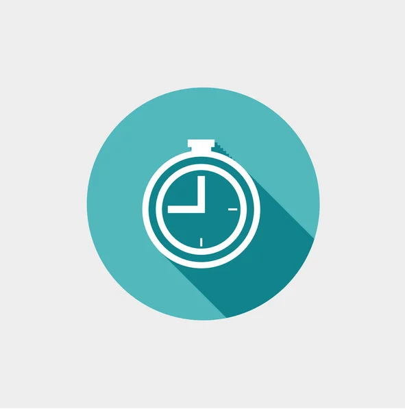 Clock Flat Icon — Stock Vector
