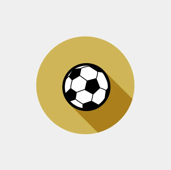 Vector bola de futebol ícone plana — Vetor de Stock