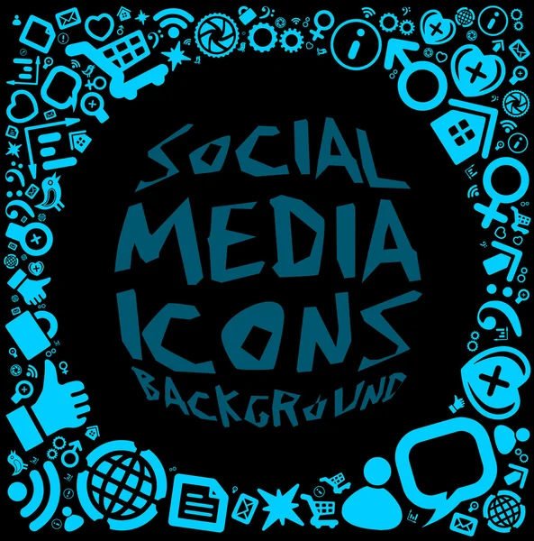 Sfondo icona dei social media — Vettoriale Stock