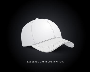White Baseball Hat clipart