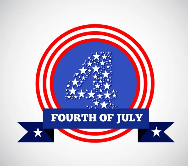 Čtvrtého července americká nezávislost — Stockový vektor