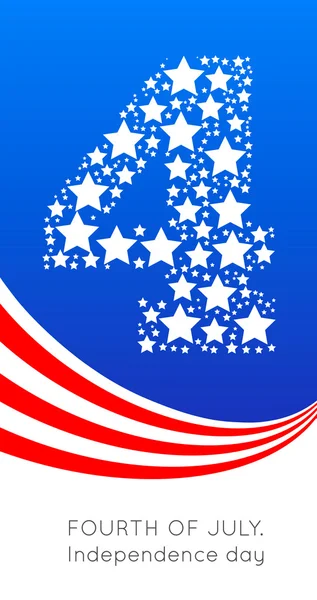 Fourth of july american independence — Stock Vector