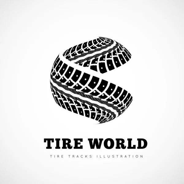 Sinal de marcas de pneus — Vetor de Stock