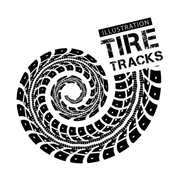 Tire tracks — Stock Vector