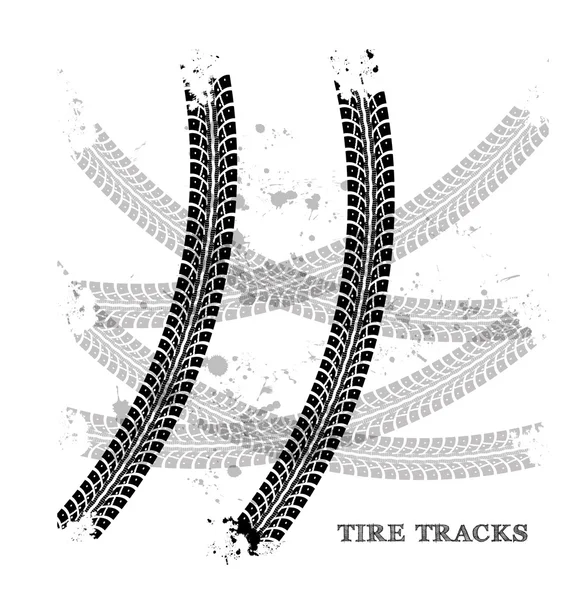 Tire tracks — Stock Vector