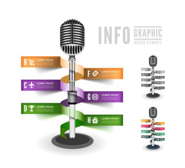Standing microphone clipart