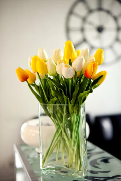 Photo of bouquet spring tulips — Stock Photo, Image