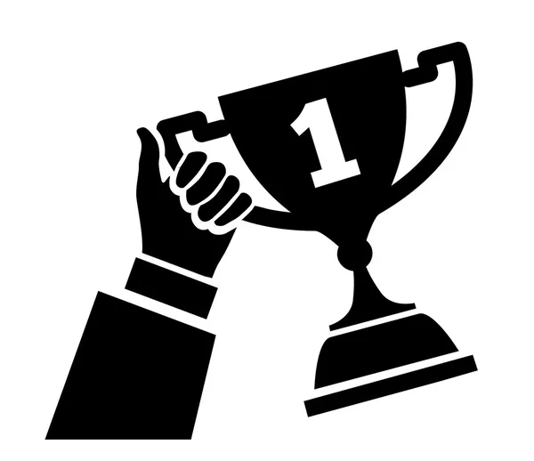Trofeo de mano — Archivo Imágenes Vectoriales