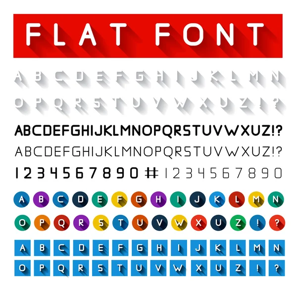 Flat font — Stock Vector