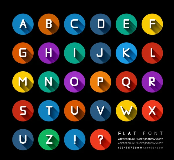 Flat font — Stock Vector