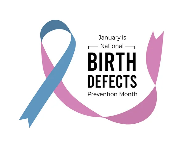 Nationaler Monat Zur Prävention Von Geburtsfehlern Vektorabbildung Auf Weißem Hintergrund — Stockvektor