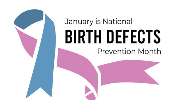 National Birth Defects Prevention Month Vektor Illustration Vit Bakgrund — Stock vektor