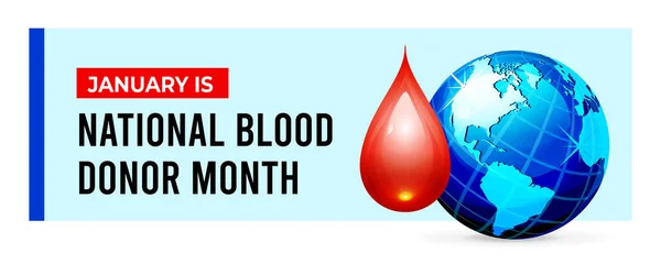 National Blood Donor Month Drop Blood Illustration White Background — Stockfoto