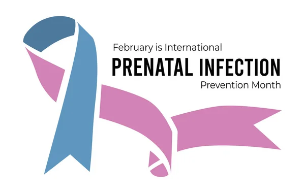 International Prenatal Infection Prevention Month Vector Illustration White Background — Stock vektor