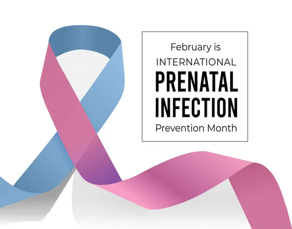 Internationell Prenatal Infektionsförebyggande Månad Vektor Illustration Vit Bakgrund — Stock vektor