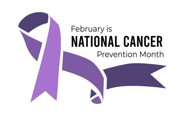National Cancer Prevention Month Vector Illustration White Background — стоковый вектор