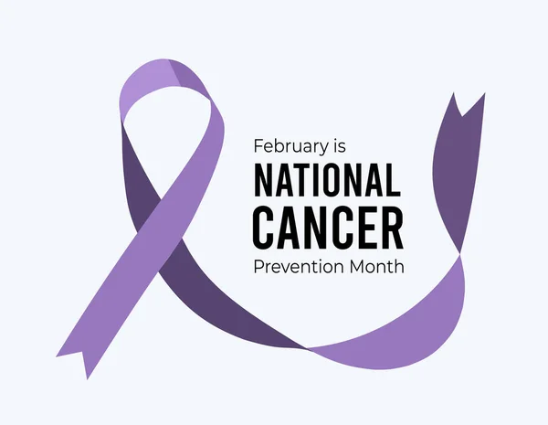 Nationell Cancerförebyggande Månad Vektor Illustration Vit Bakgrund — Stock vektor