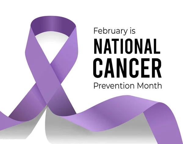 National Cancer Prevention Month Vector Illustration White Background — Vetor de Stock