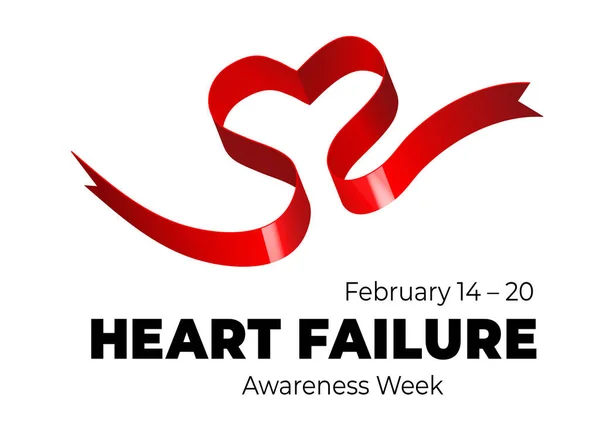 Heart Failure Awareness Week Vector Illustration White Background — Stockvektor