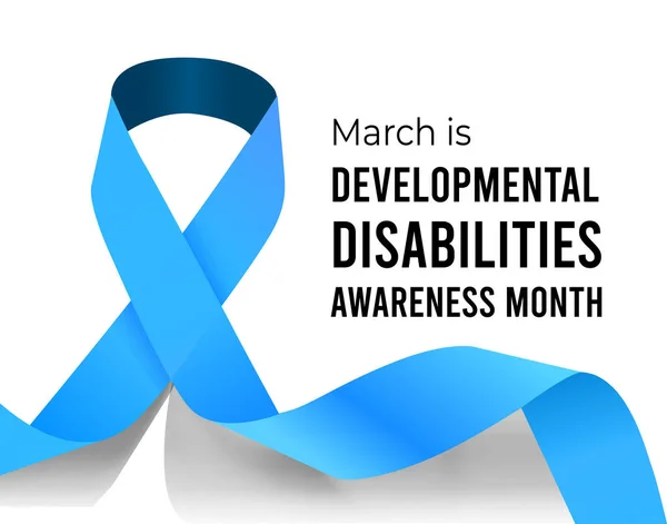 National Development Disabilities Awareness Month Vektorová Ilustrace Bílém Pozadí — Stockový vektor