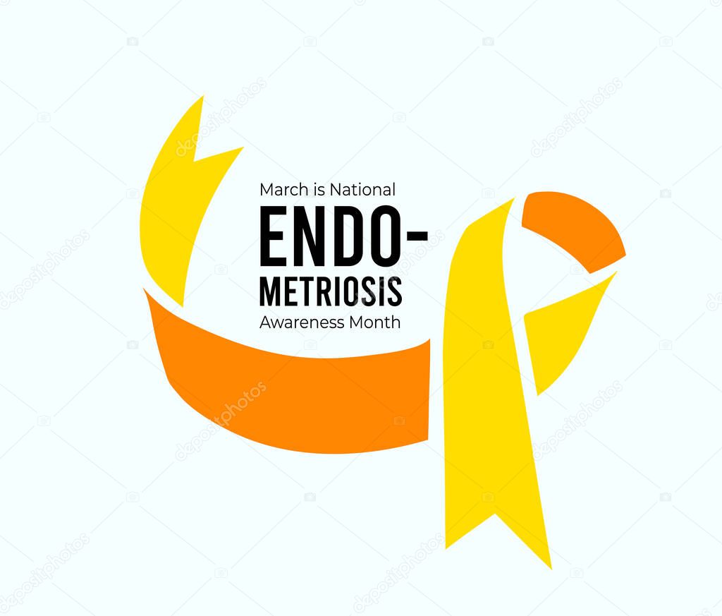 National Endometriosis Awareness Month. Vector illustration on white background