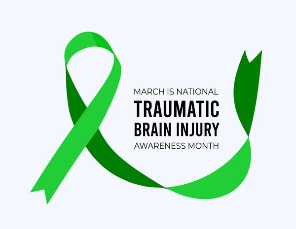 National Traumatic Brain Injury Awareness Month Vektorová Ilustrace Bílém Pozadí — Stockový vektor