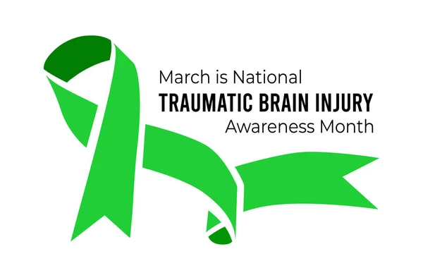 National Traumatic Brain Injury Awareness Month Inglés Ilustración Vectorial Sobre — Archivo Imágenes Vectoriales
