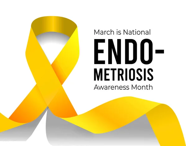 National Endometriosis Awareness Month. Illustration on white background