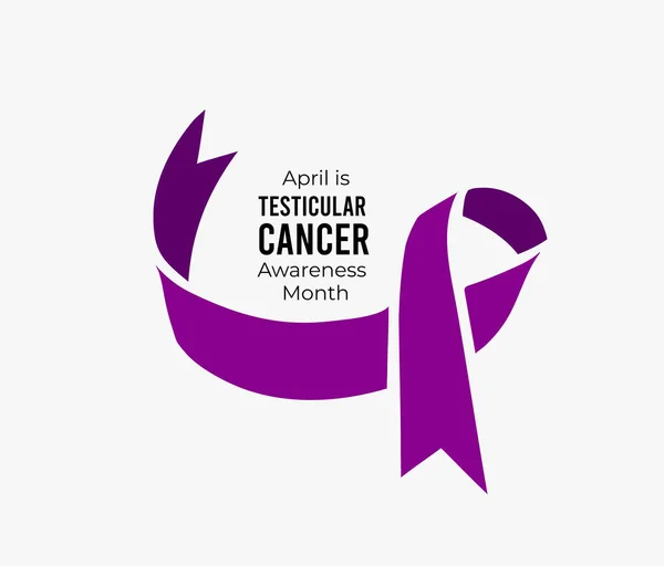 April Testicular Cancer Awareness Maand Vector Illustratie Witte Achtergrond — Stockvector