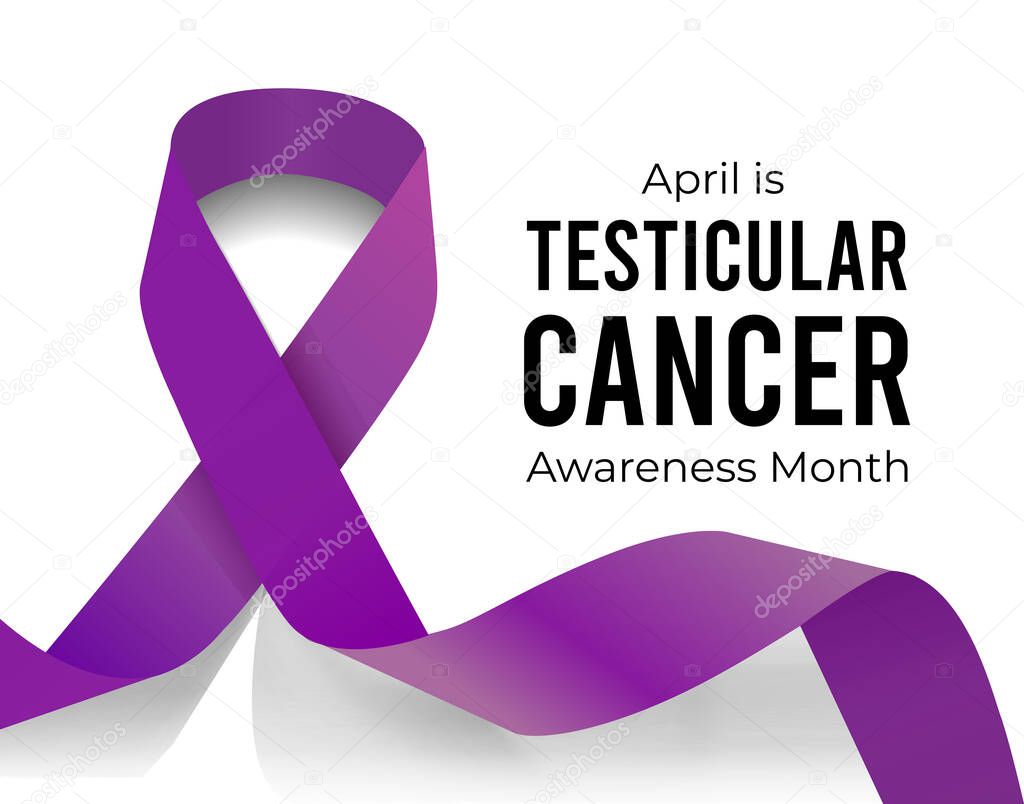April is Testicular Cancer Awareness Month. Vector illustration on white background