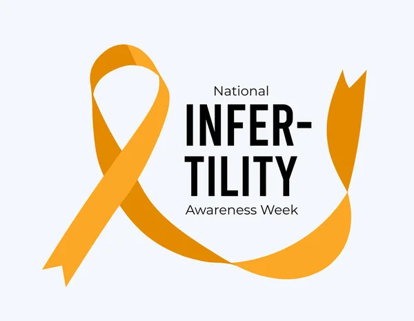 National Infertility Awareness Week Vektor Illustration Med Orange Band Vit — Stock vektor