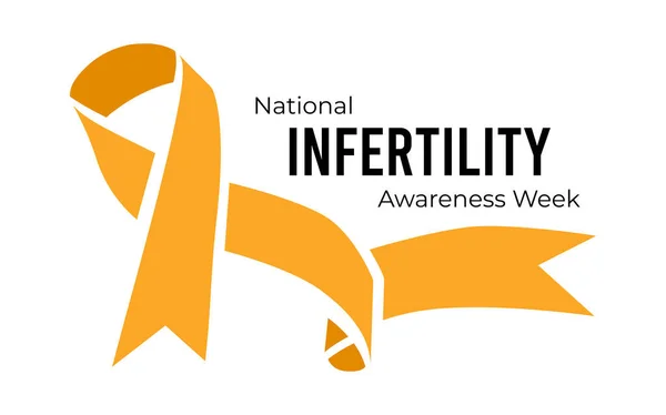 National Infertility Awareness Week Vektor Illustration Med Orange Band Vit — Stock vektor
