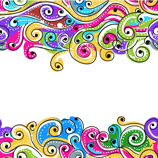 Nahtlose Welle handgezeichnete Muster für Ihr Design, abstrakter Hintergrund — Stockvektor