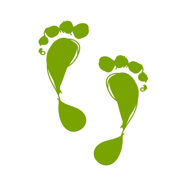 Sketch of green footprint for your design