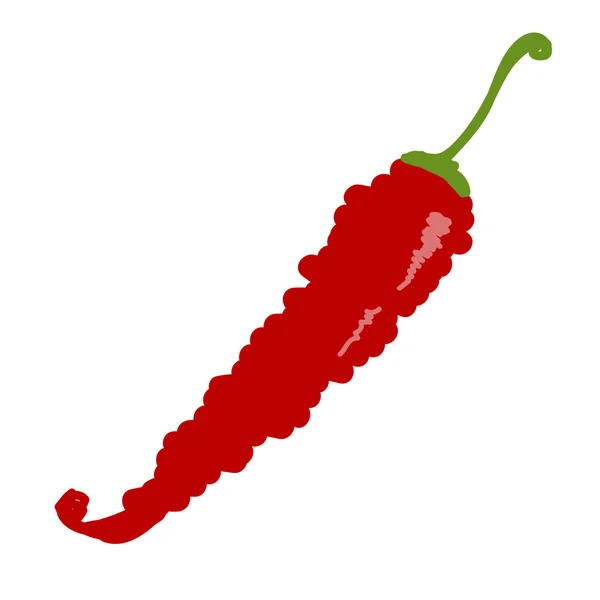 Vázlat a piros chili paprika, a design — Stock Vector