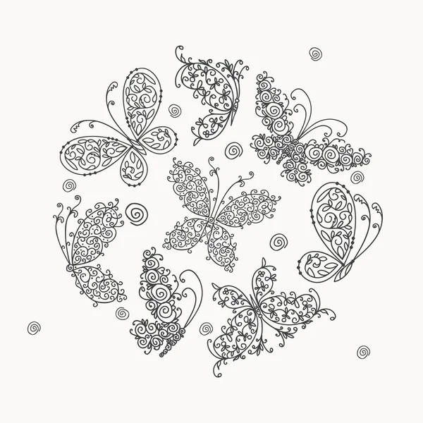 Butterfly pattern for your design Stock Vector