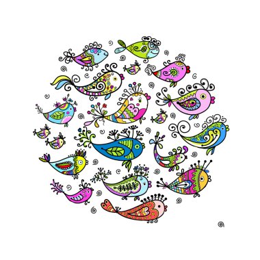 Kroki tasarımınız için komik balıklar