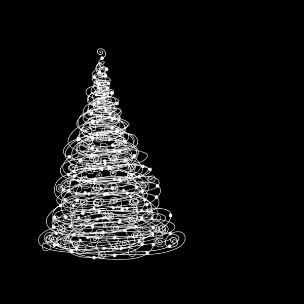 Abstrakter Weihnachtsbaum für Ihr Design — Stockvektor