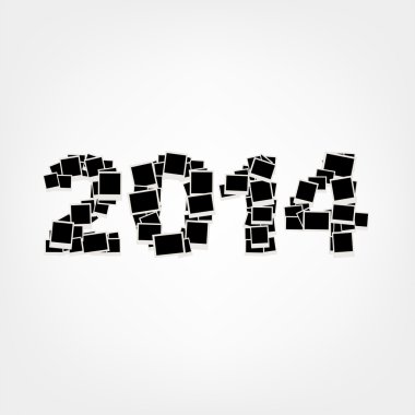 Yeni yıl kartı 2014, çerçevelerin içine fotoğraf ekleme