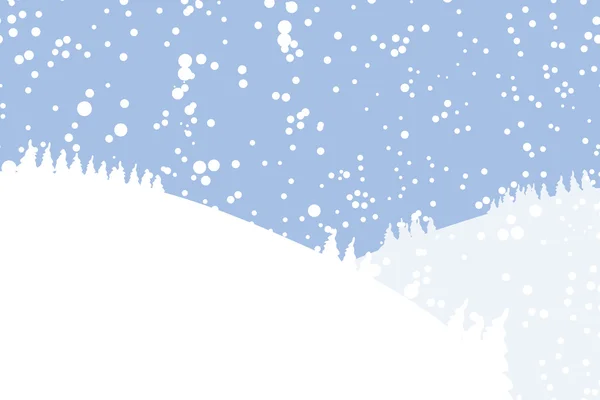 Paisaje de invierno para su diseño — Vector de stock