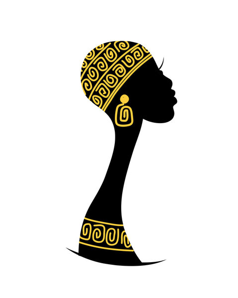 Female head silhouette for your design