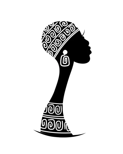 Silhueta de cabeça feminina para o seu design — Vetor de Stock