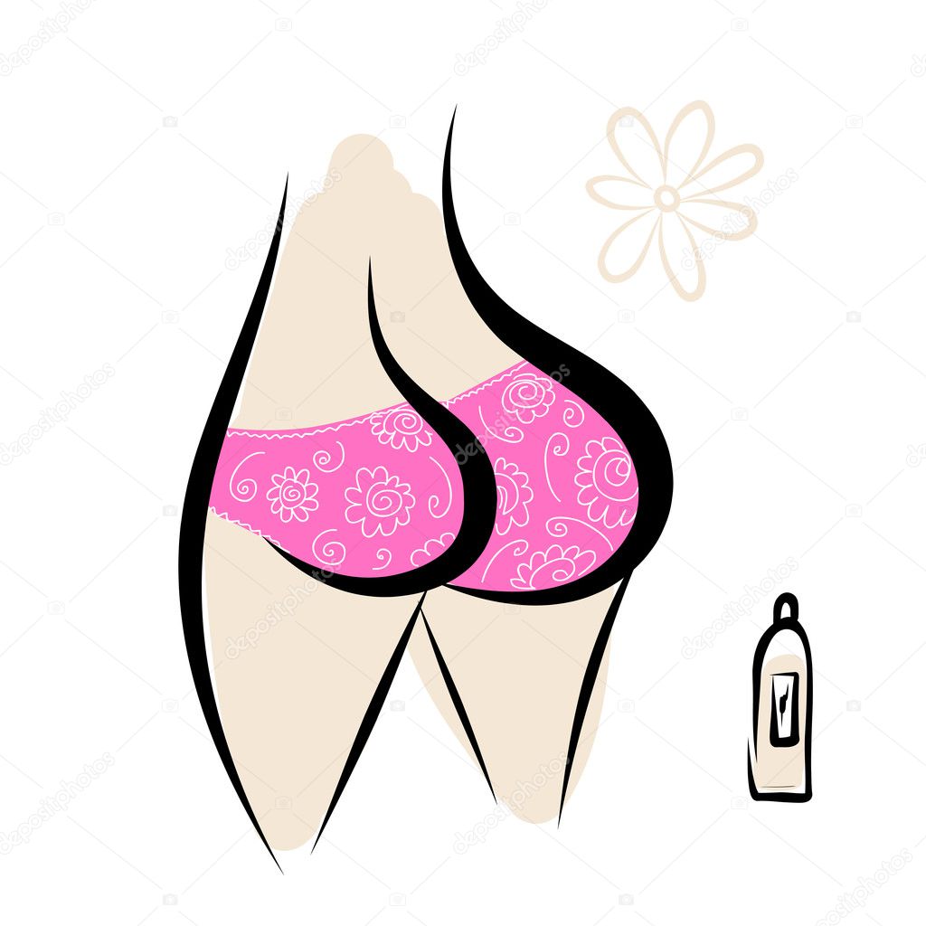 Sexy ženský zadek v kalhotkách Stock Vektor od ©Kudryashka 27285193